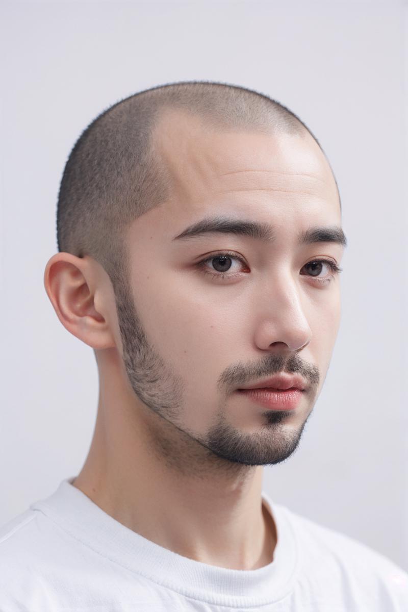 03398-1341628707-1boy,mature male,face,Undercut Fade,white background,ultra short hair,bald head,.png